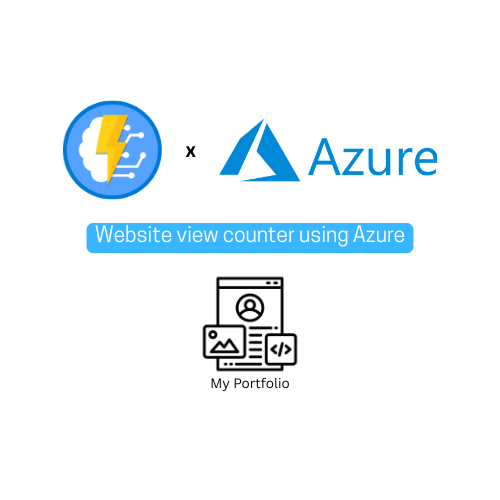 Portfolio website view counter using Azure (without border)
